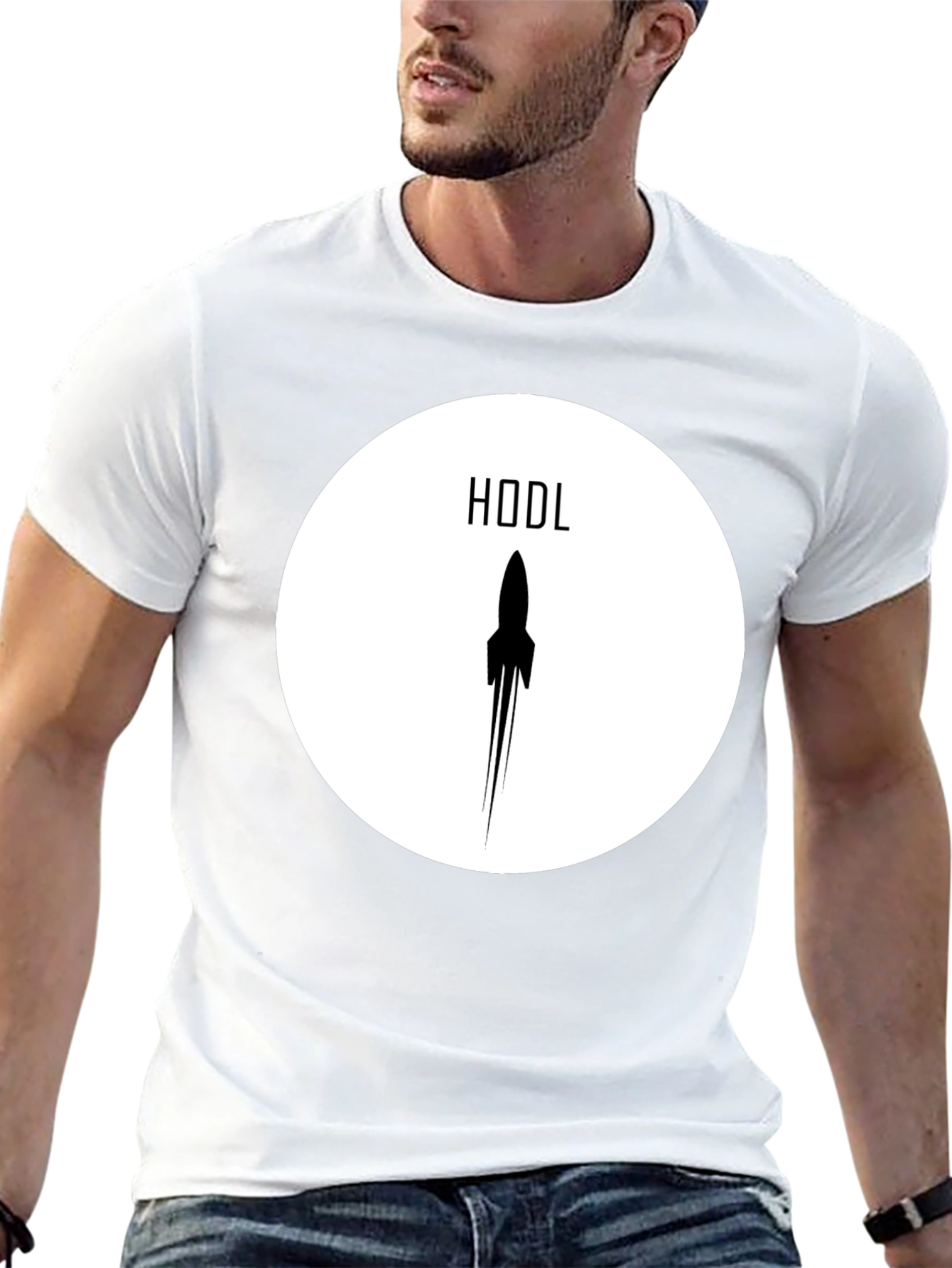 HODL Rocket Crypto T-Shirt - Black