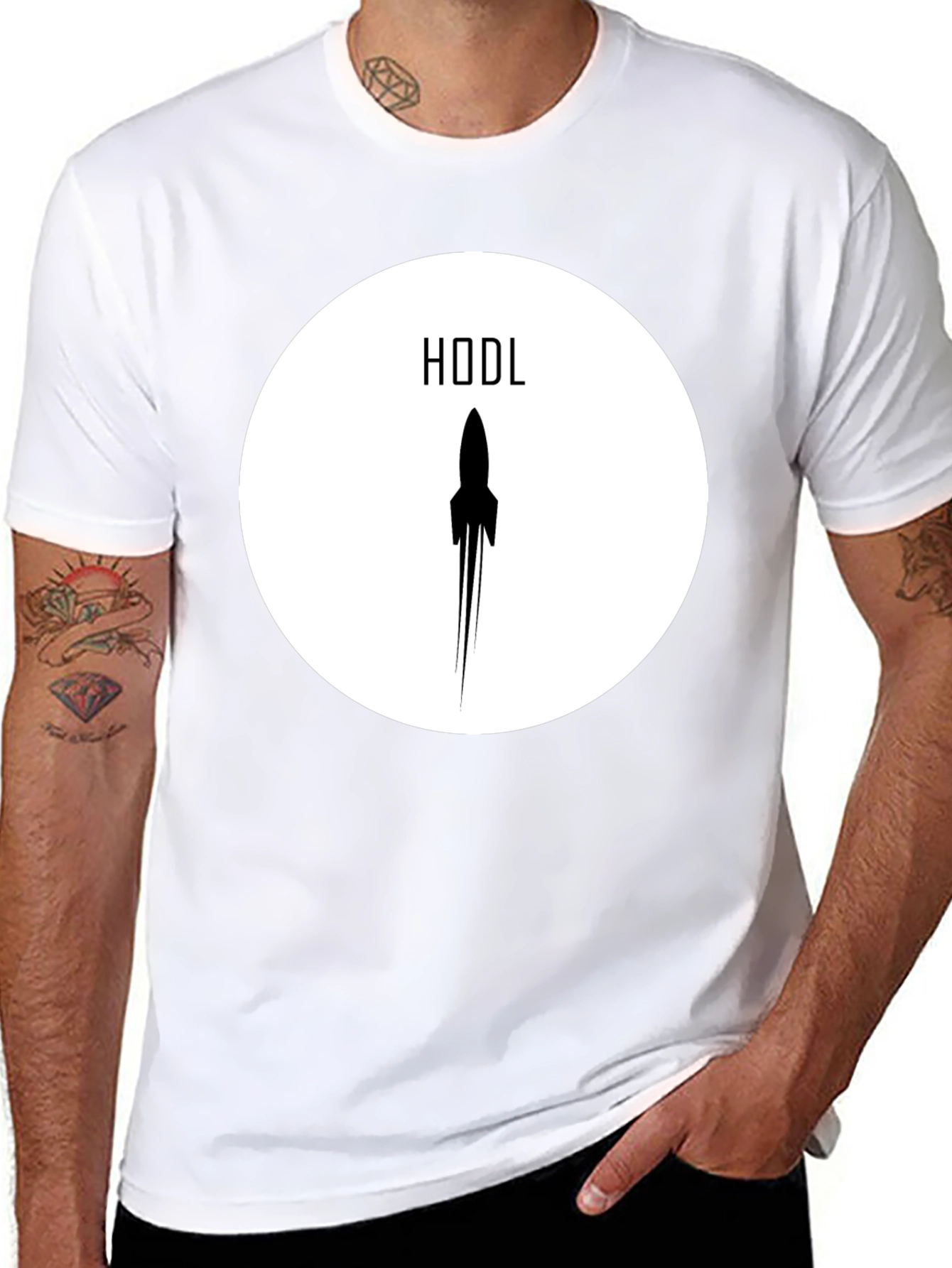 HODL Rocket Crypto T-Shirt - Black