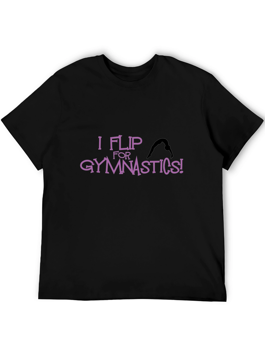 I Flip For Gymnastics Black T-Shirt
