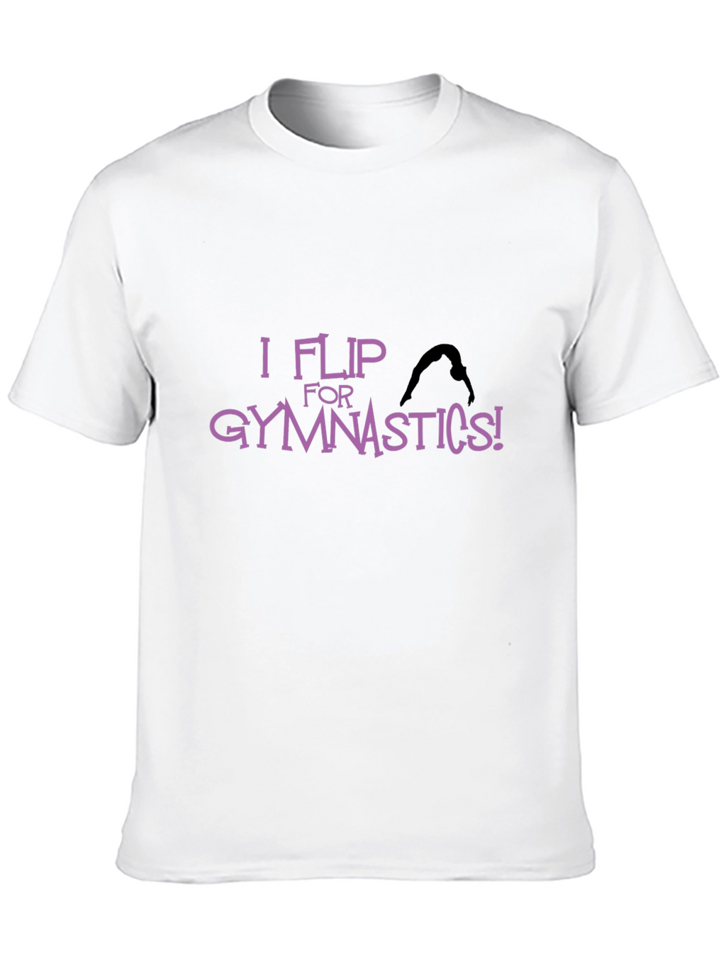 I Flip For Gymnastics Black T-Shirt