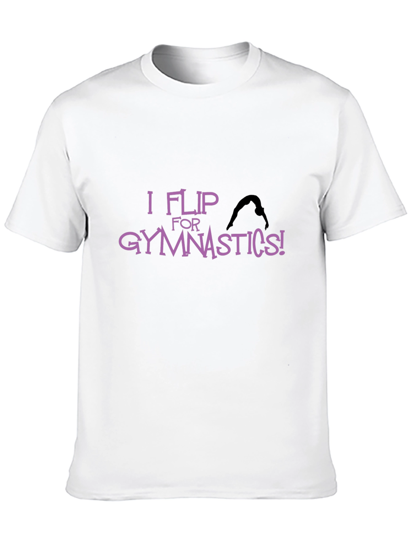 I Flip For Gymnastics Black T-Shirt