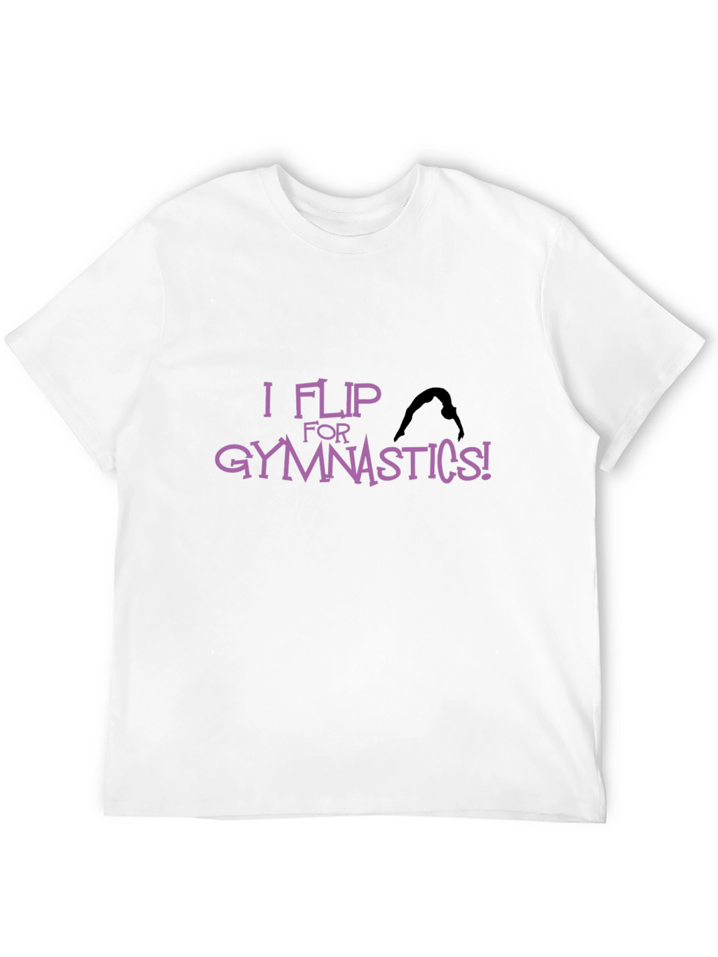 I Flip For Gymnastics Black T-Shirt