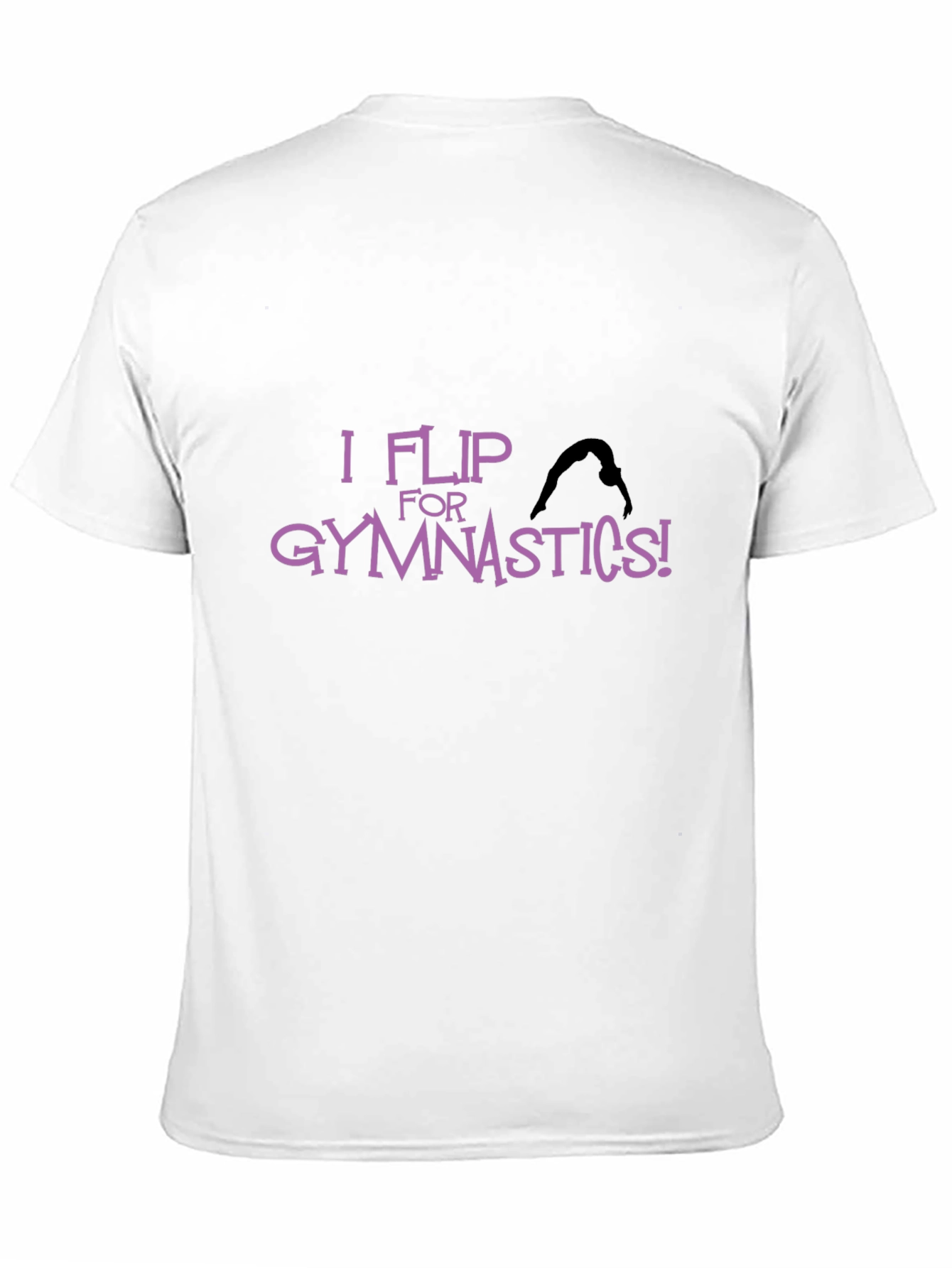 I Flip For Gymnastics Black T-Shirt