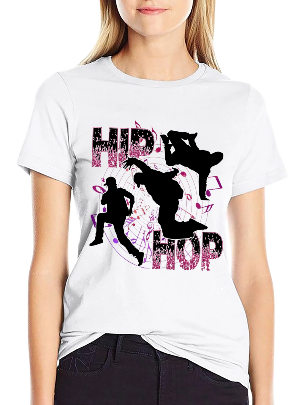 Hip Hop Dance Silhouette Graphic T-Shirt