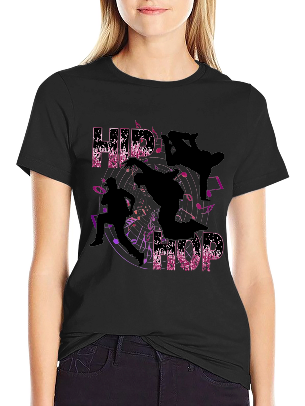 Hip Hop Dance Silhouette Graphic T-Shirt
