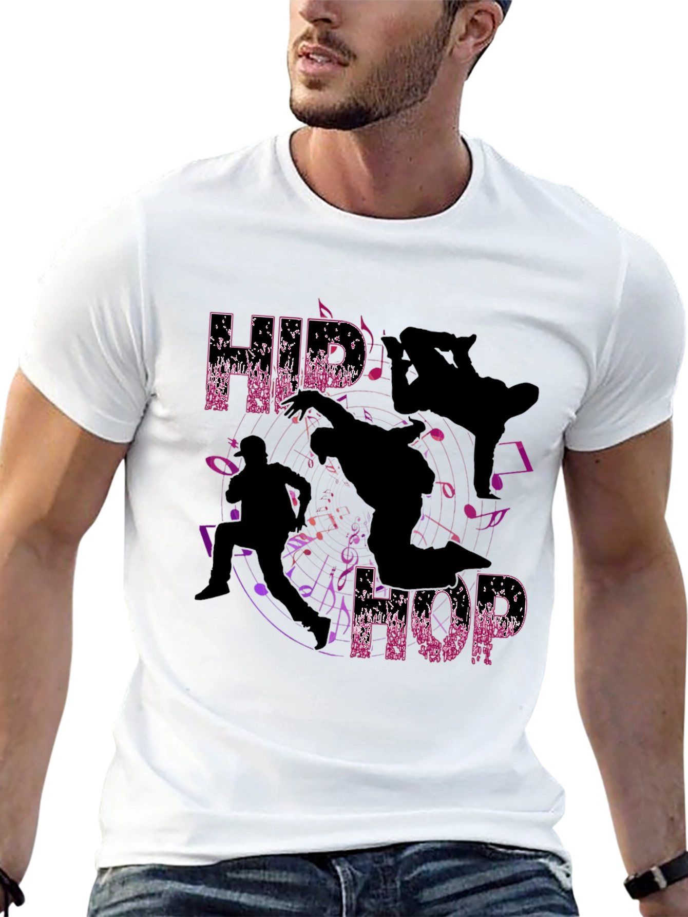 Hip Hop Dance Silhouette Graphic T-Shirt