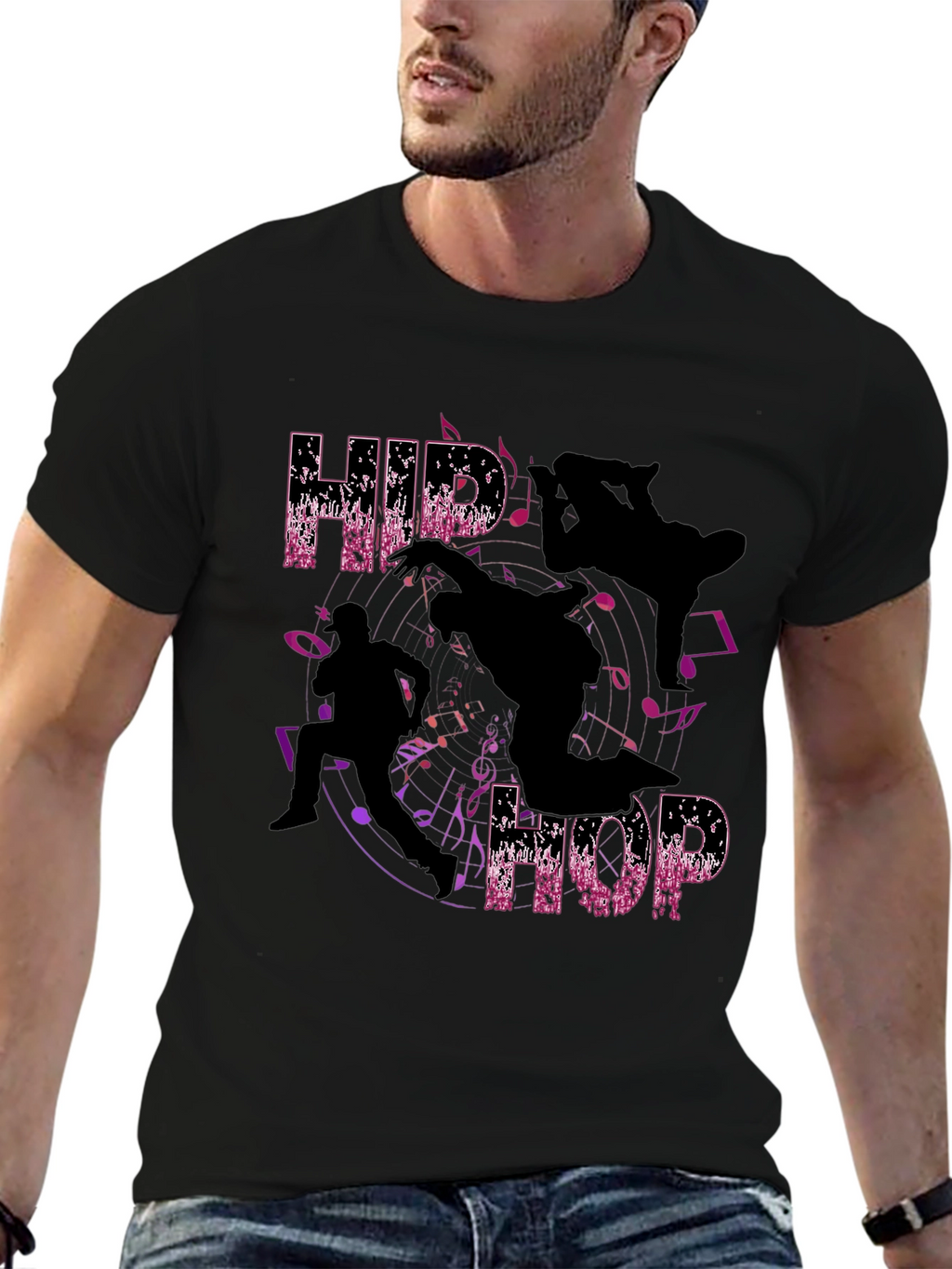 Hip Hop Dance Silhouette Graphic T-Shirt