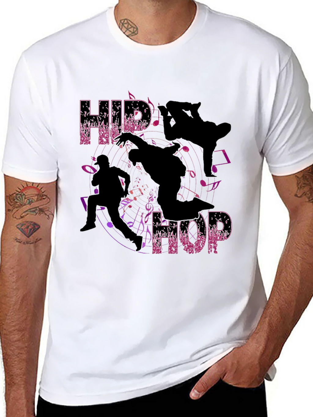 Hip Hop Dance Silhouette Graphic T-Shirt