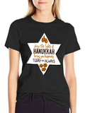 Hanukkah Lights Graphic T-Shirt
