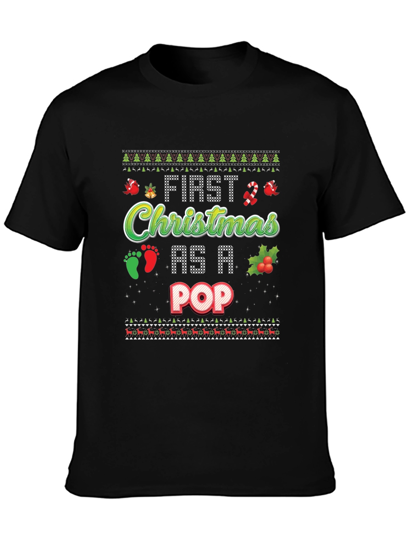 First Christmas As A Pop Ugly Holiday T-Shirt