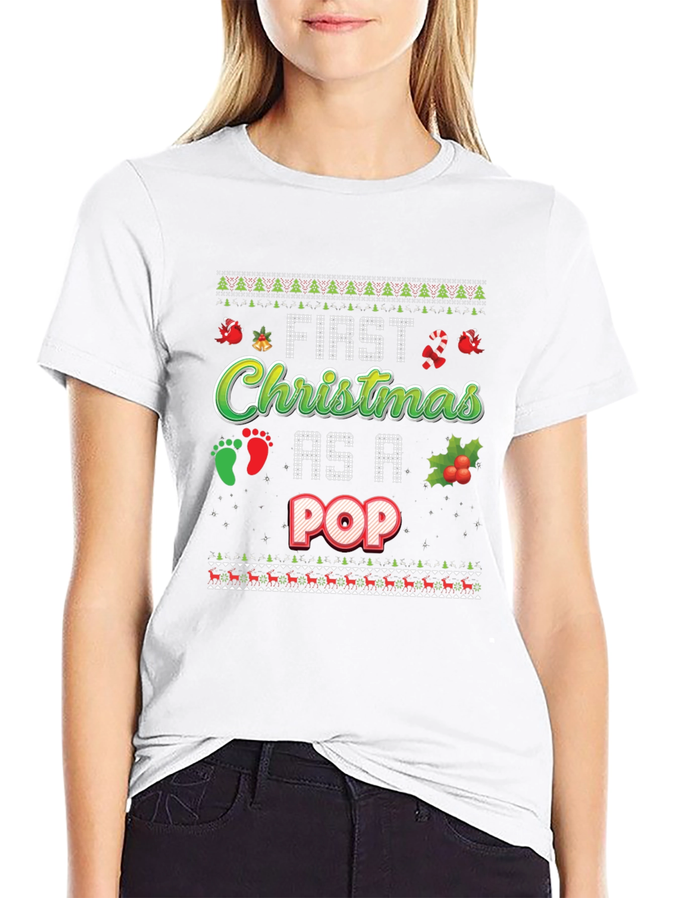 First Christmas As A Pop Ugly Holiday T-Shirt