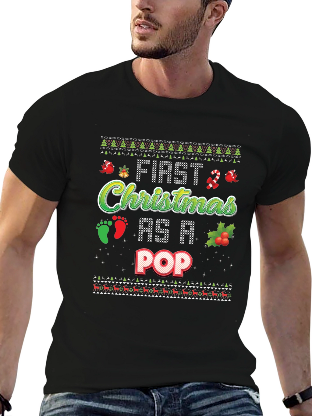 First Christmas As A Pop Ugly Holiday T-Shirt