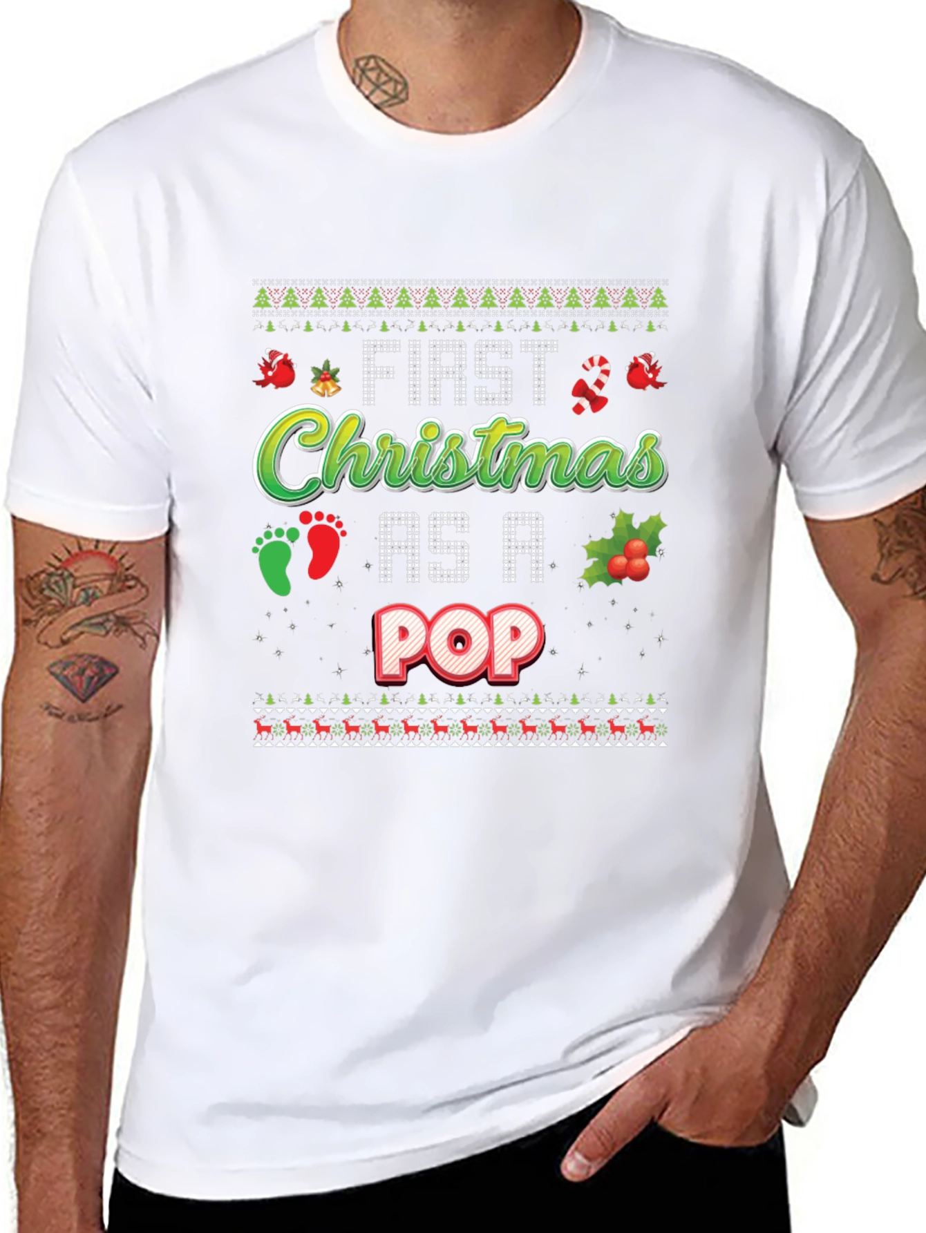 First Christmas As A Pop Ugly Holiday T-Shirt