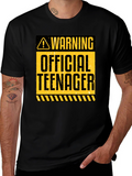Warning Official Teenager Graphic Tee