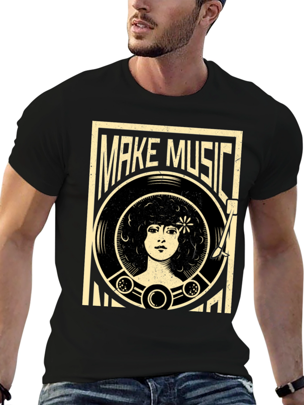 Retro Make Music Graphic Tee