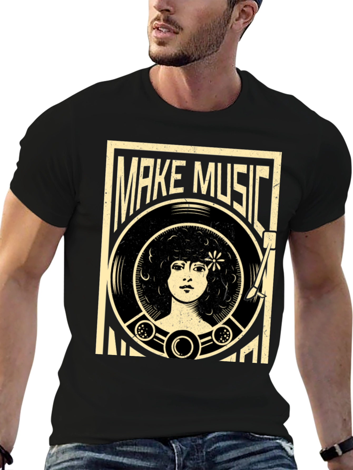Retro Make Music Graphic Tee