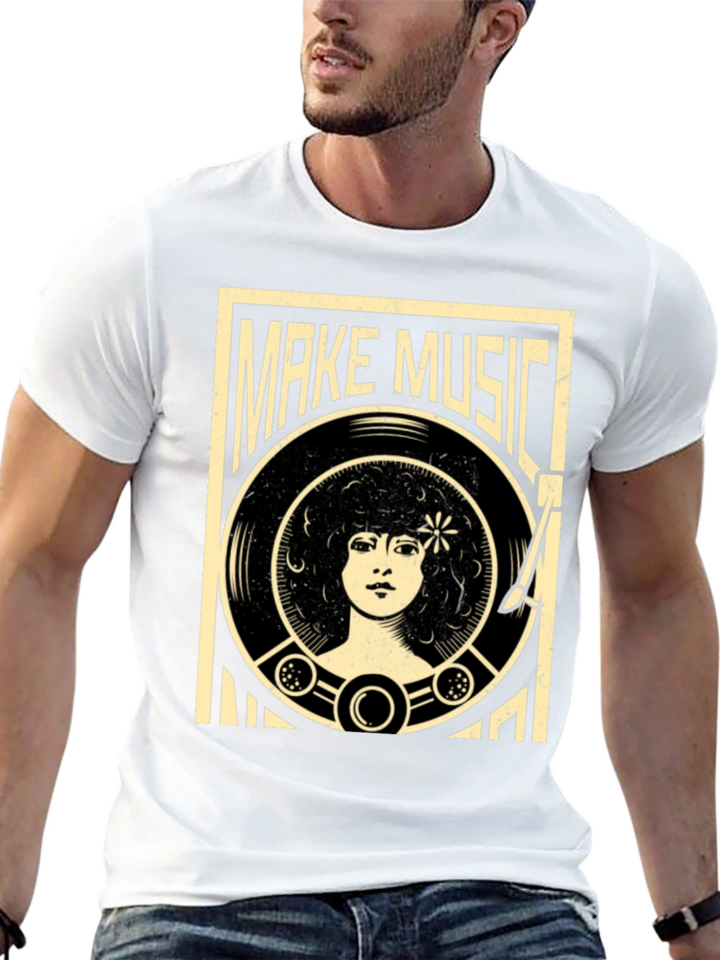 Retro Make Music Graphic Tee