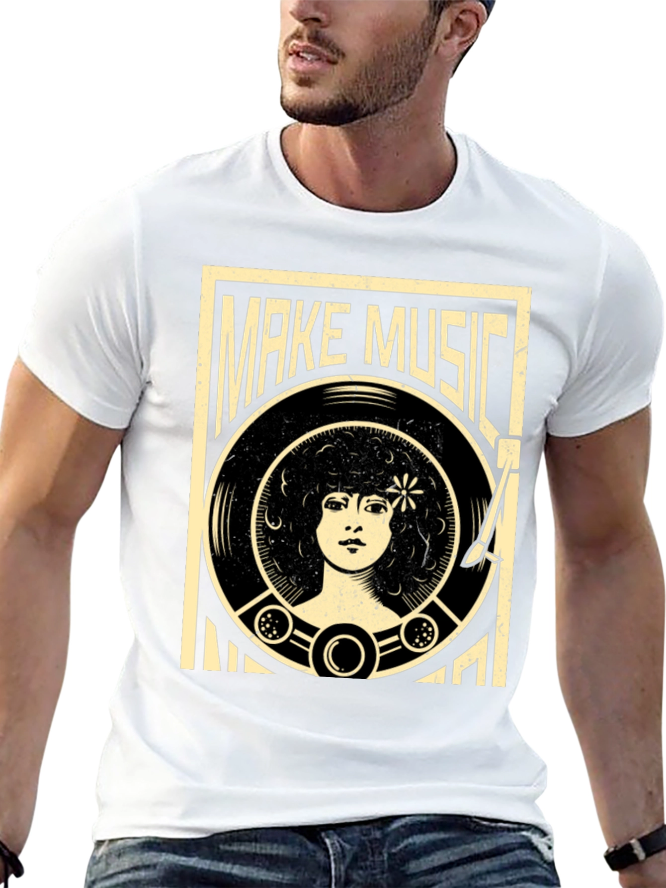 Retro Make Music Graphic Tee