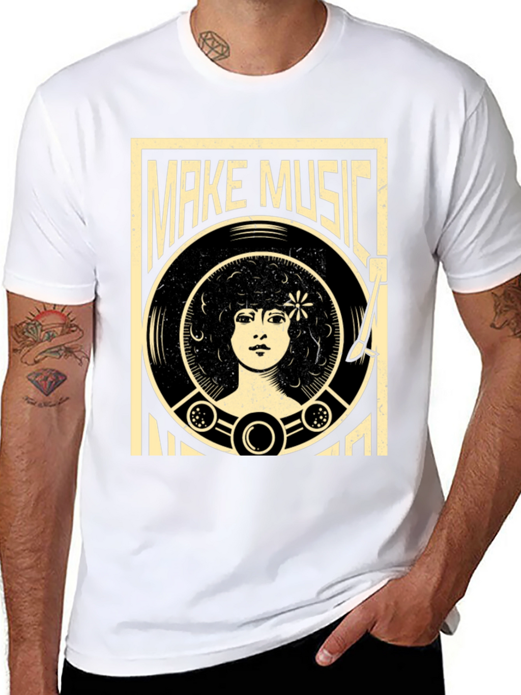 Retro Make Music Graphic Tee