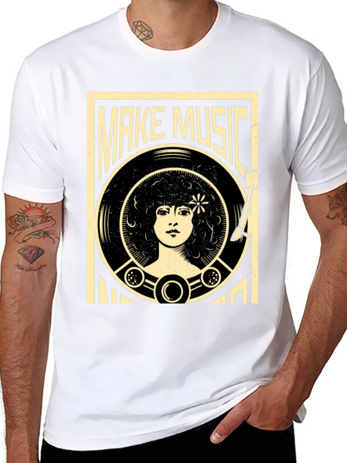 Retro Make Music Graphic Tee