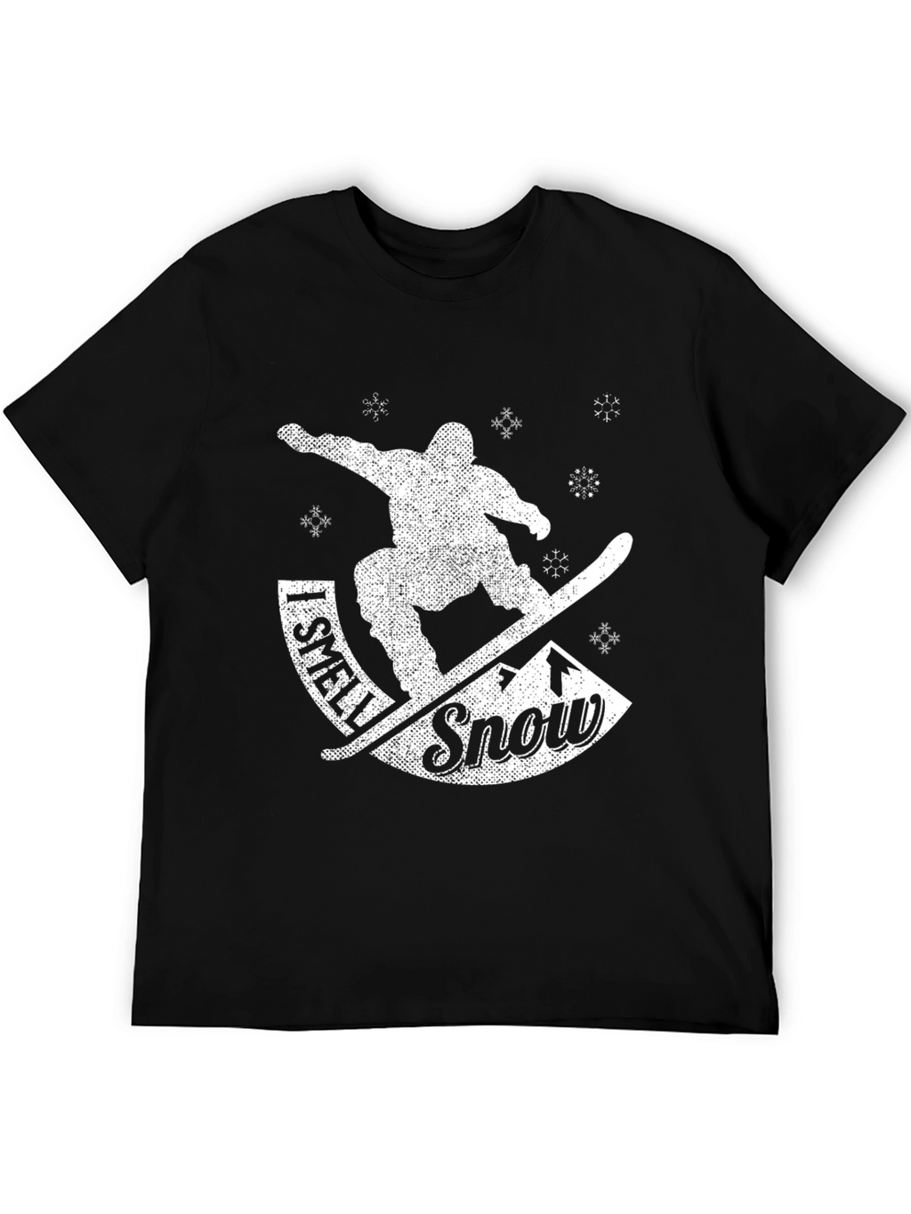 I Smell Snow Black Graphic Tee Shirt