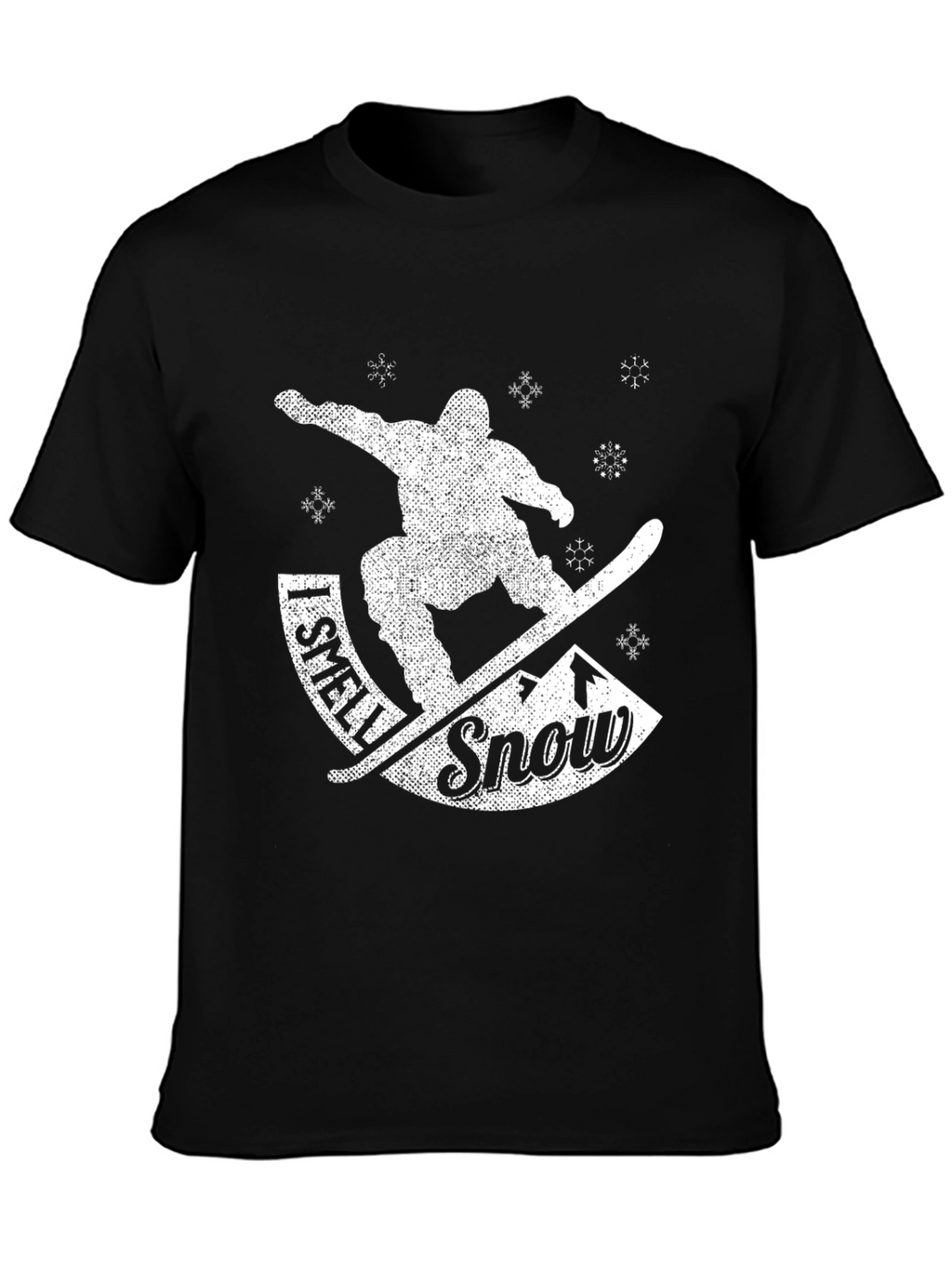 I Smell Snow Black Graphic Tee Shirt
