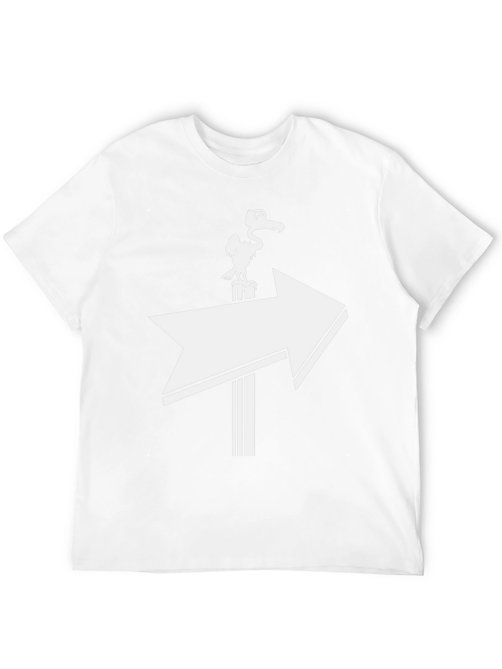 Arrow Direction Funny Bird Graphic T-Shirt