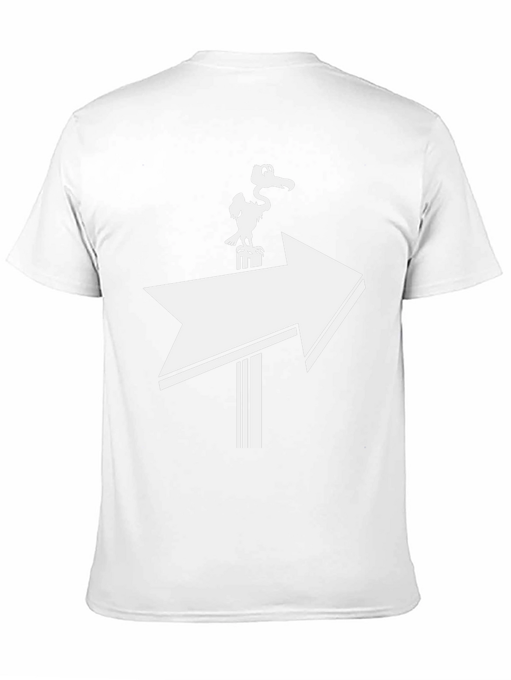 Arrow Direction Funny Bird Graphic T-Shirt