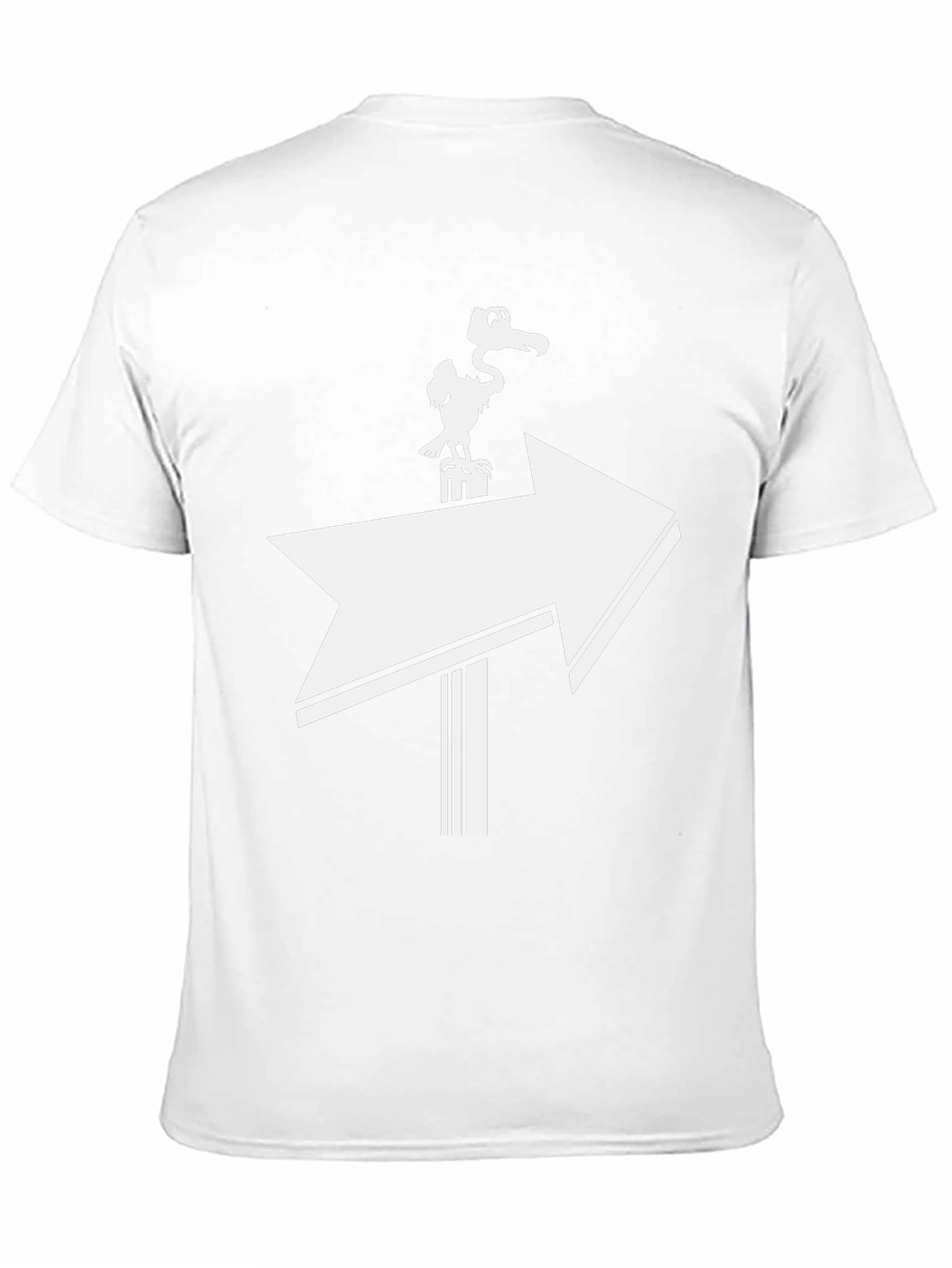 Arrow Direction Funny Bird Graphic T-Shirt