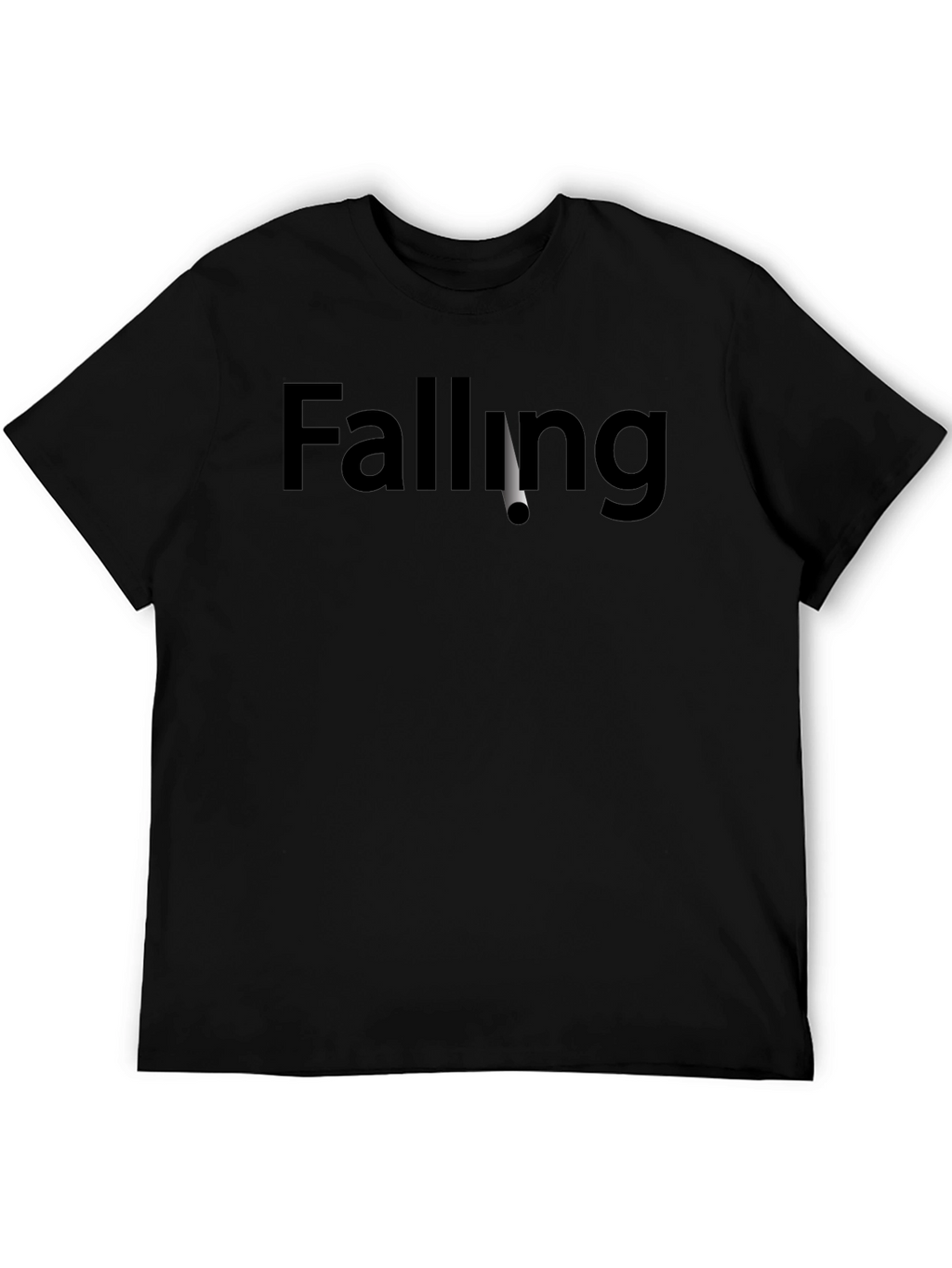 Falling - Mens Black Graphic T-Shirt