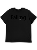 Falling - Mens Black Graphic T-Shirt