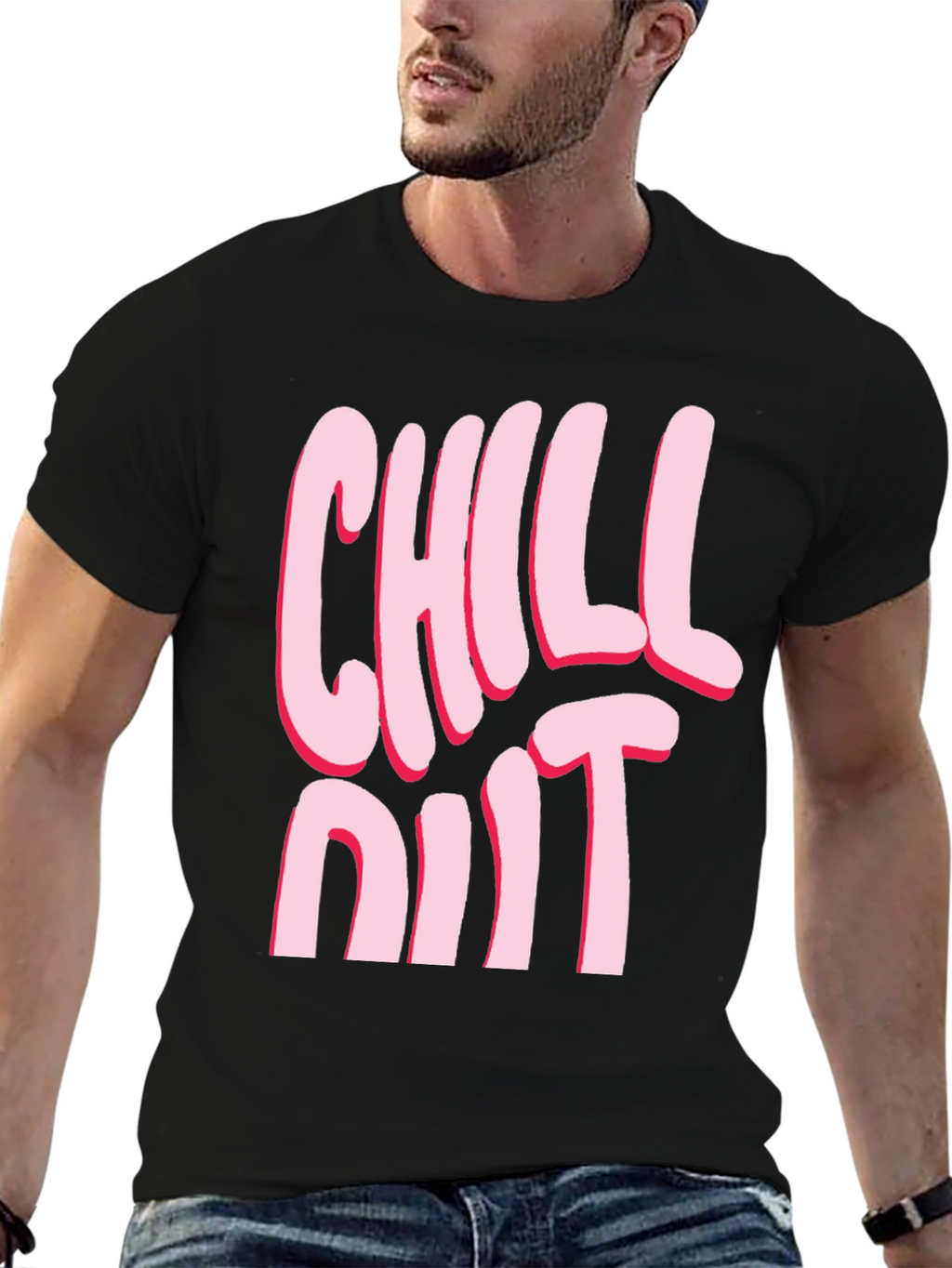 Chill Out Graphic T-Shirt - Relaxed Casual Wear