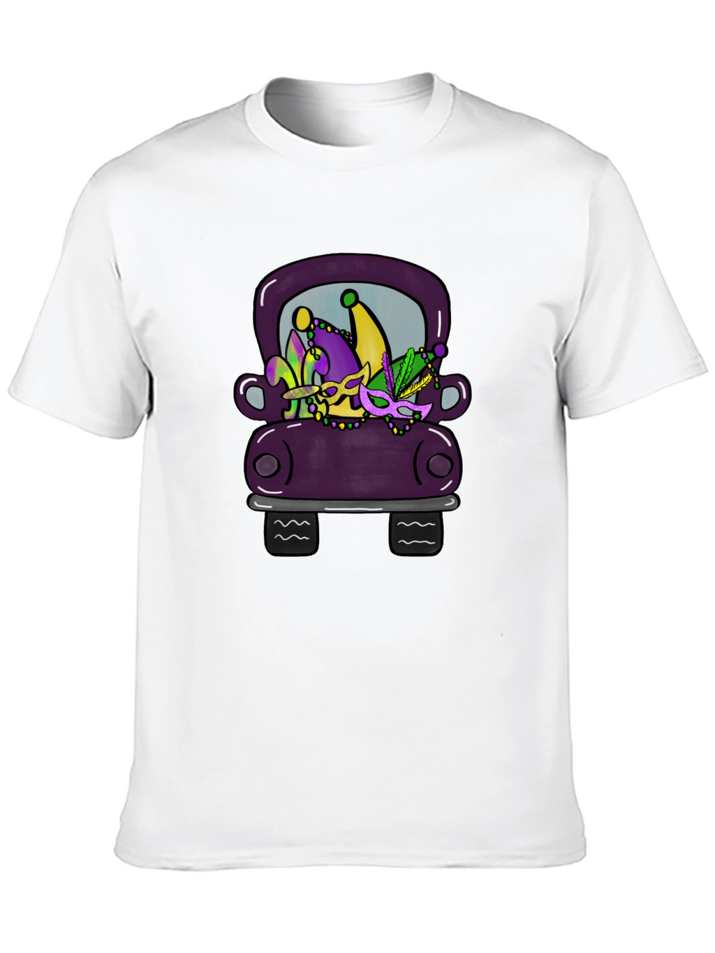 Mardi Gras Car Graphic Tee