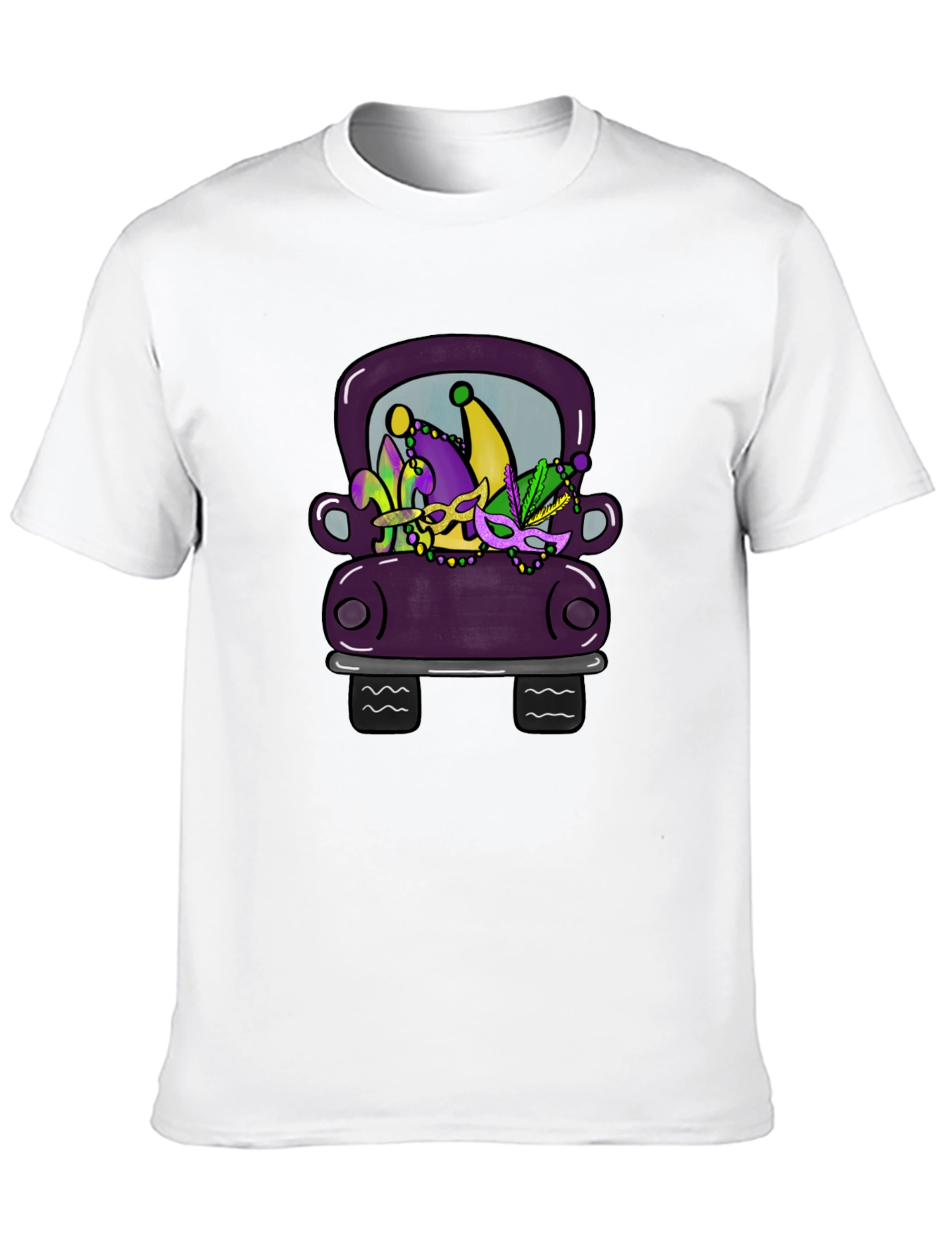 Mardi Gras Car Graphic Tee
