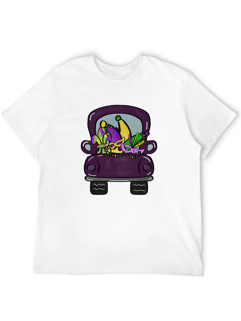 Mardi Gras Car Graphic Tee