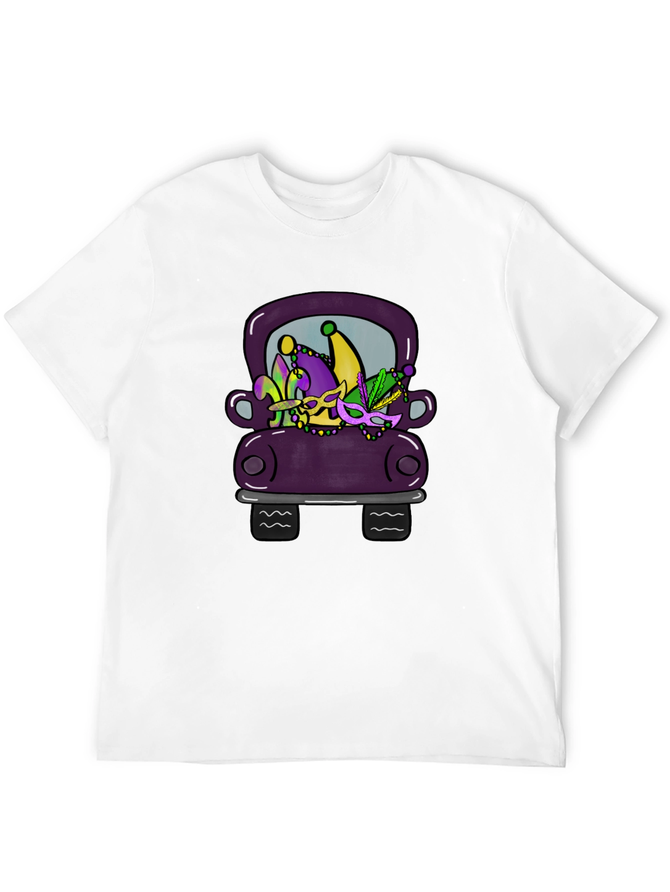 Mardi Gras Car Graphic Tee