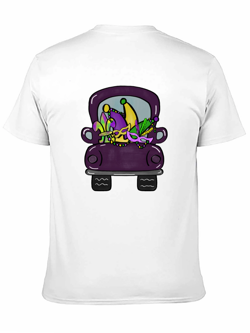 Mardi Gras Car Graphic Tee
