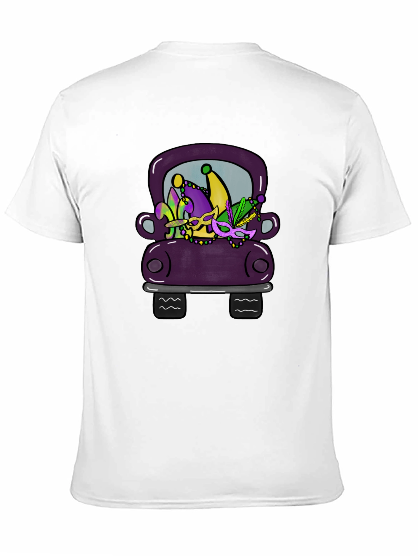 Mardi Gras Car Graphic Tee