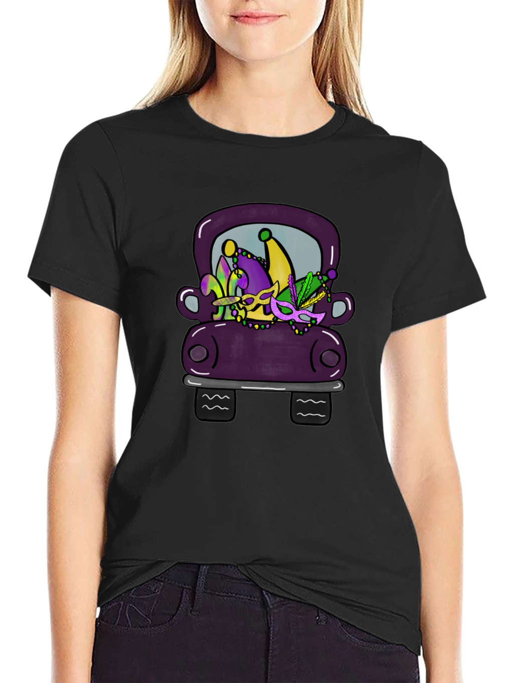 Mardi Gras Car Graphic Tee