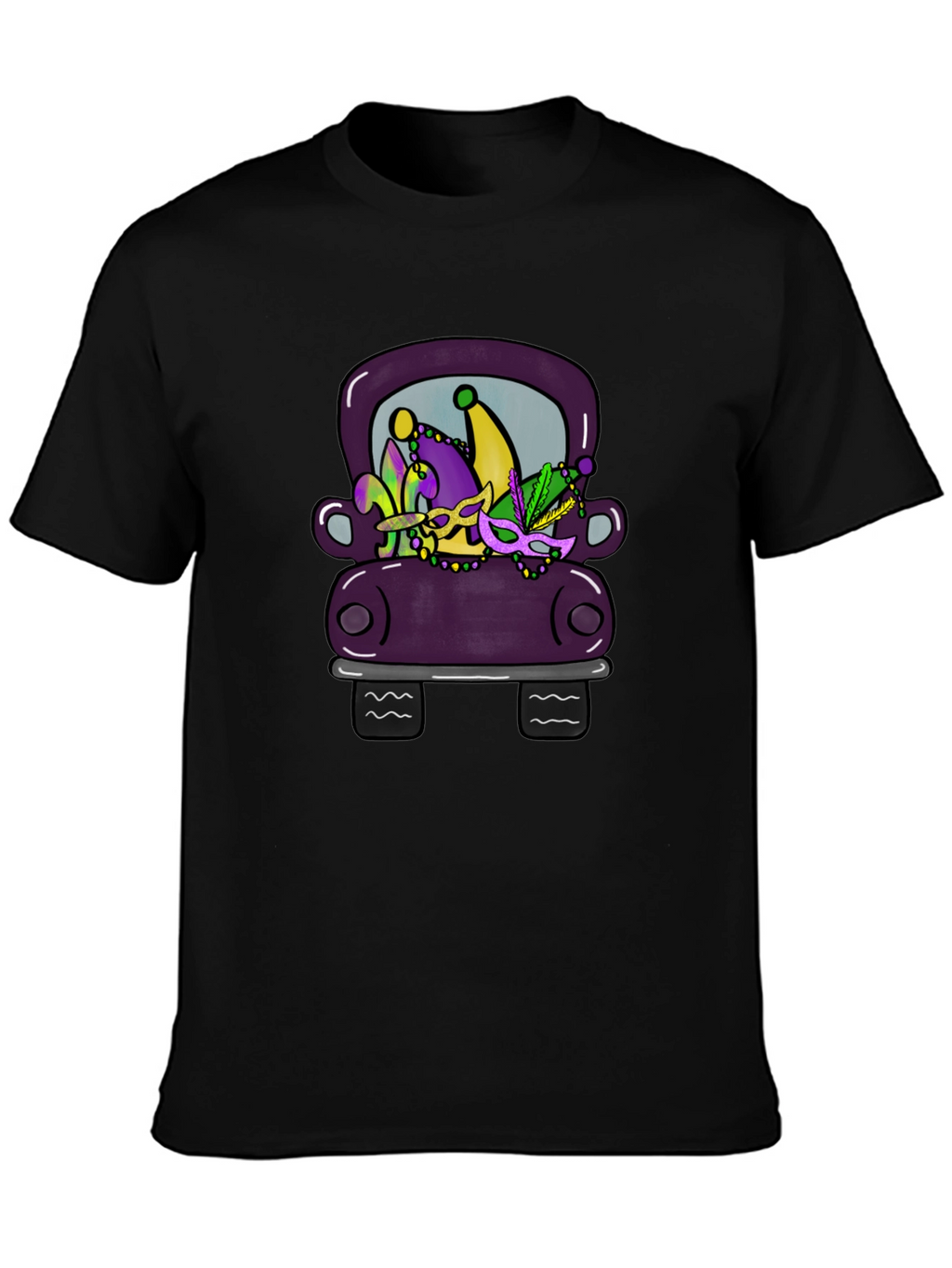 Mardi Gras Car Graphic Tee