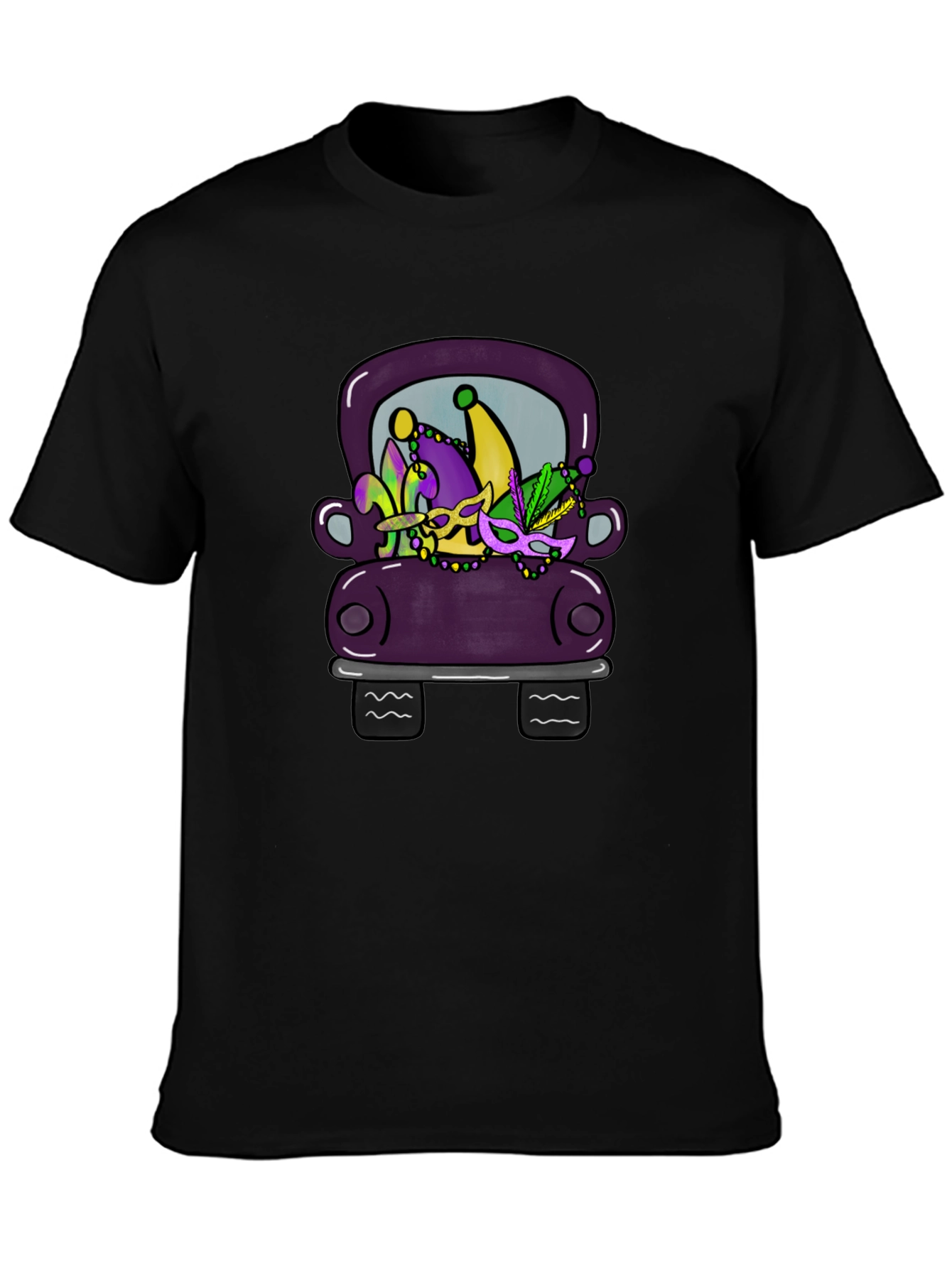 Mardi Gras Car Graphic Tee