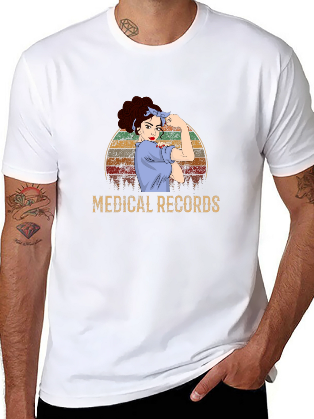 Medical Records Retro Graphic T-Shirt