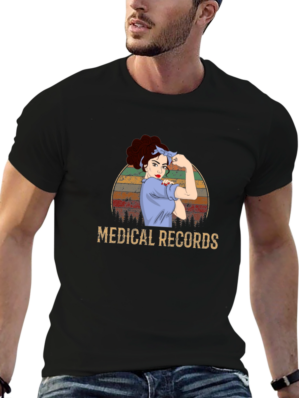 Medical Records Retro Graphic T-Shirt