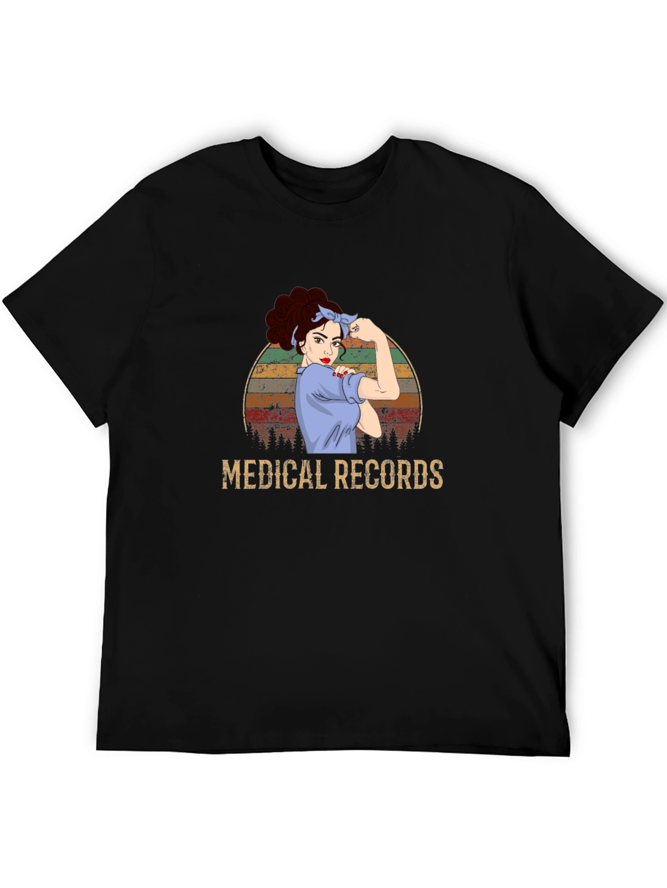 Medical Records Retro Graphic T-Shirt