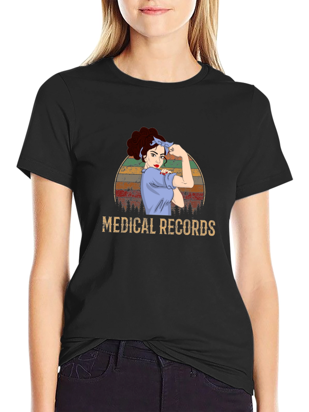 Medical Records Retro Graphic T-Shirt