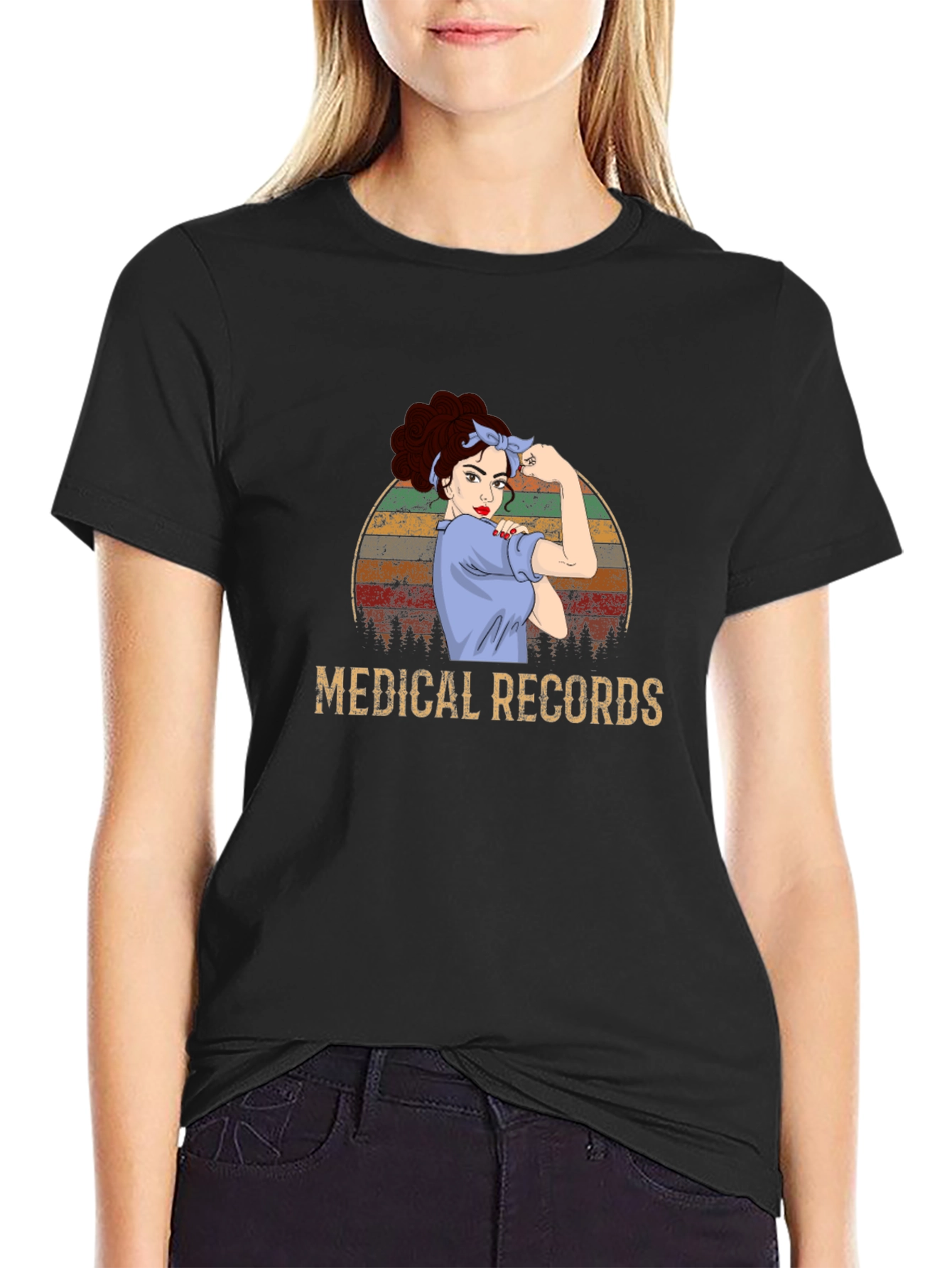 Medical Records Retro Graphic T-Shirt