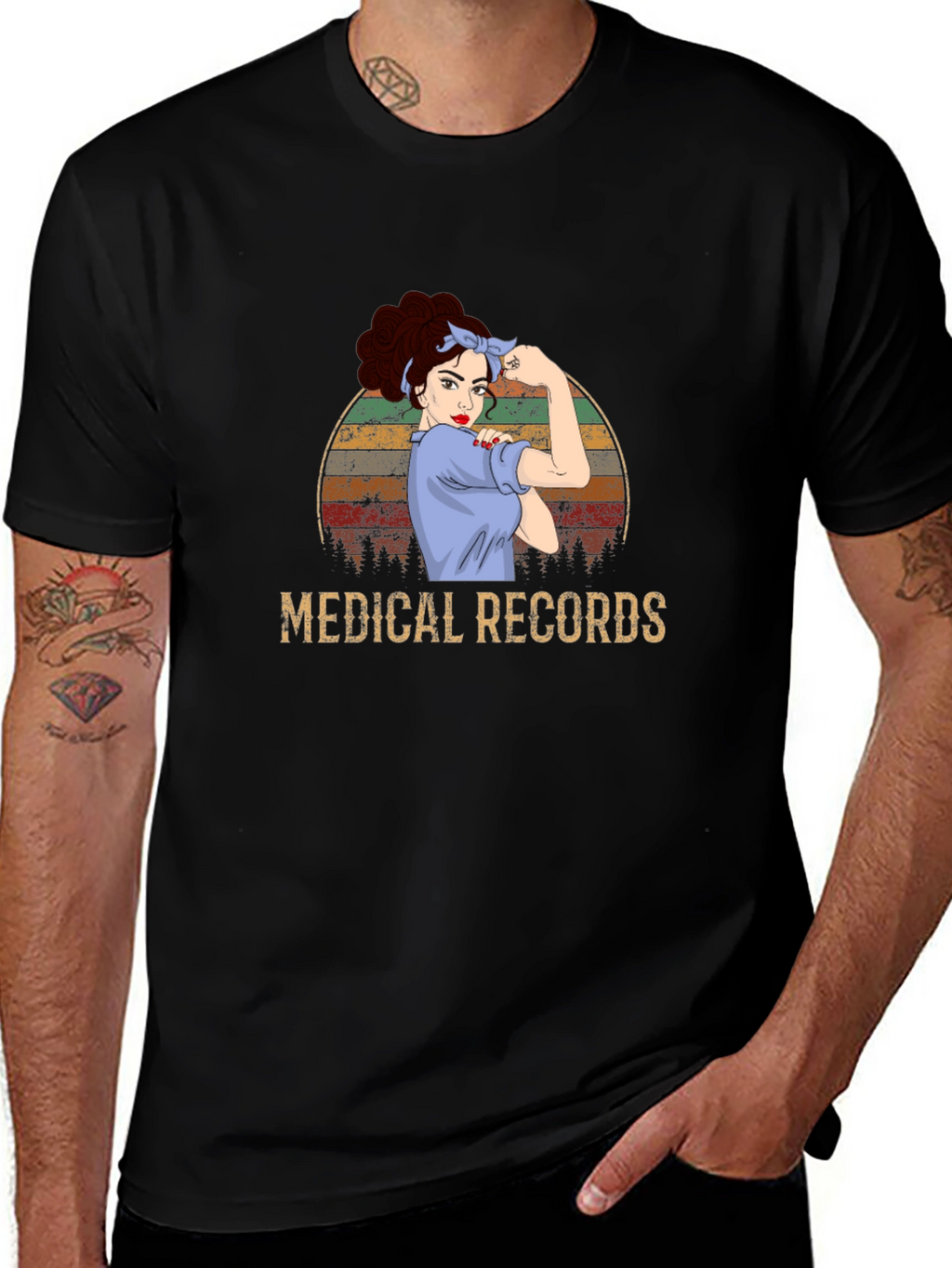 Medical Records Retro Graphic T-Shirt
