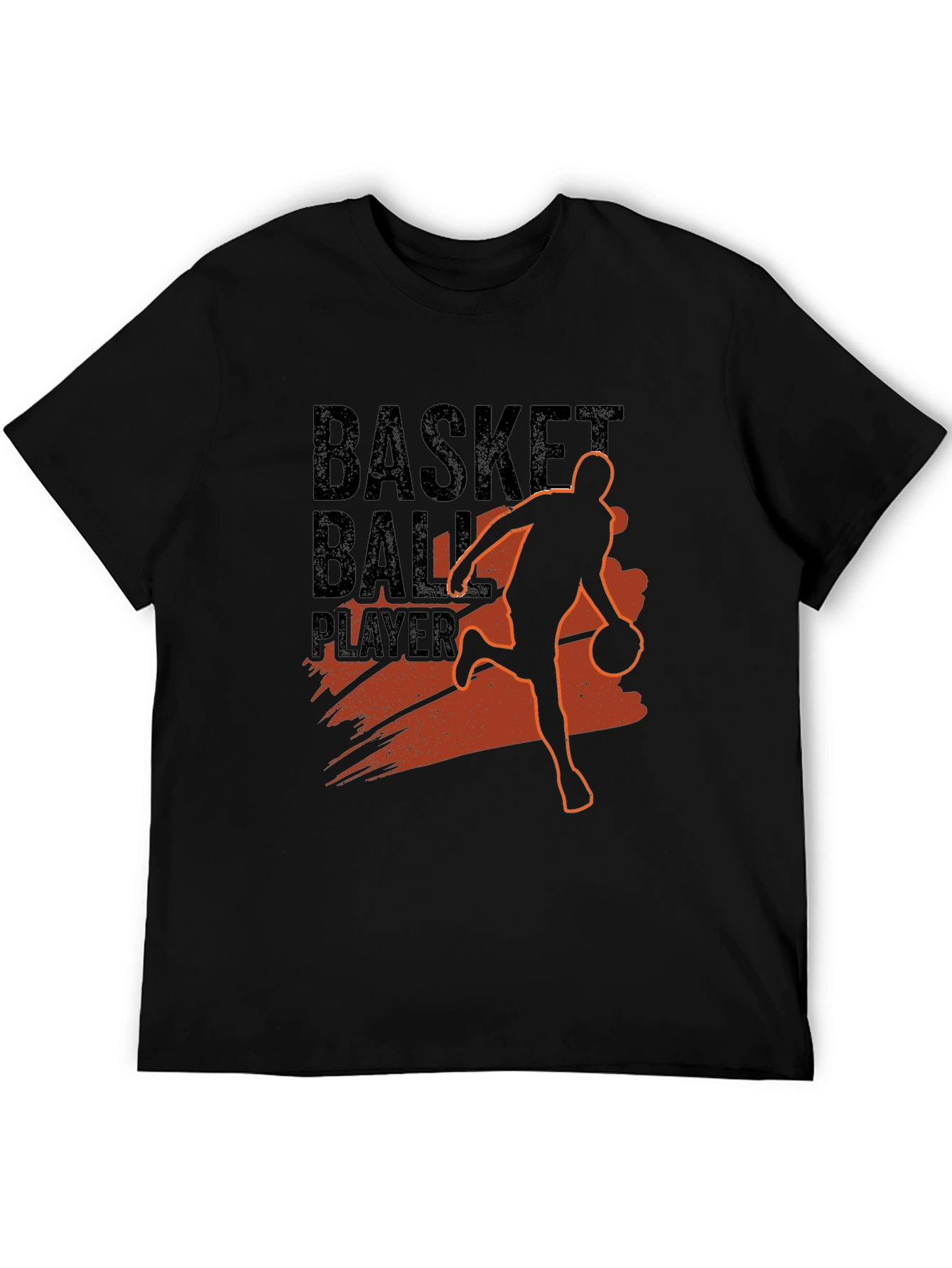 Basketball Player Graphic Print Crew Neck T-Shirt