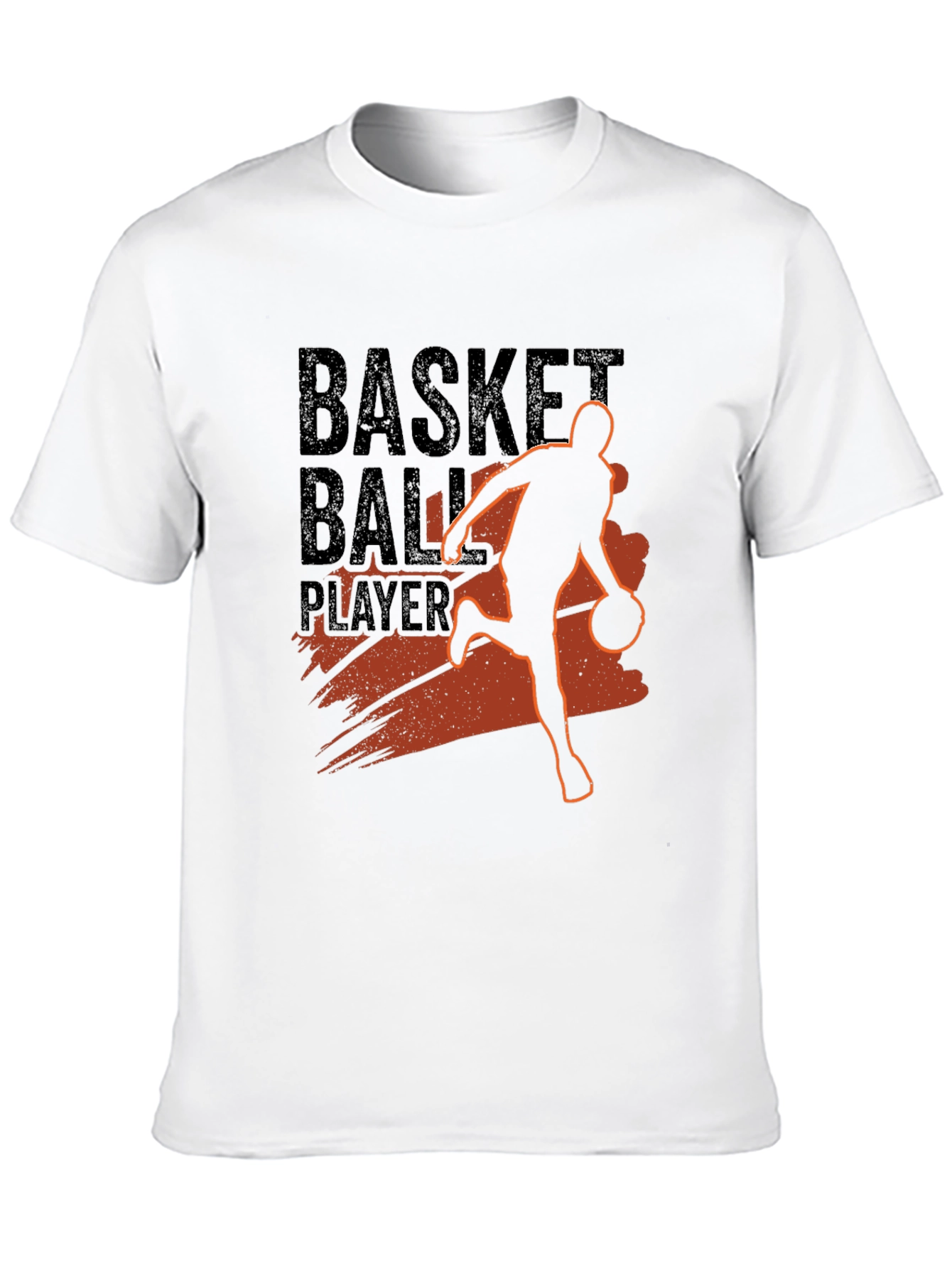 Basketball Player Graphic Print Crew Neck T-Shirt