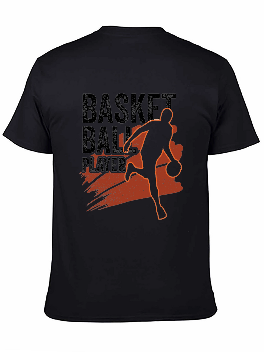 Basketball Player Graphic Print Crew Neck T-Shirt